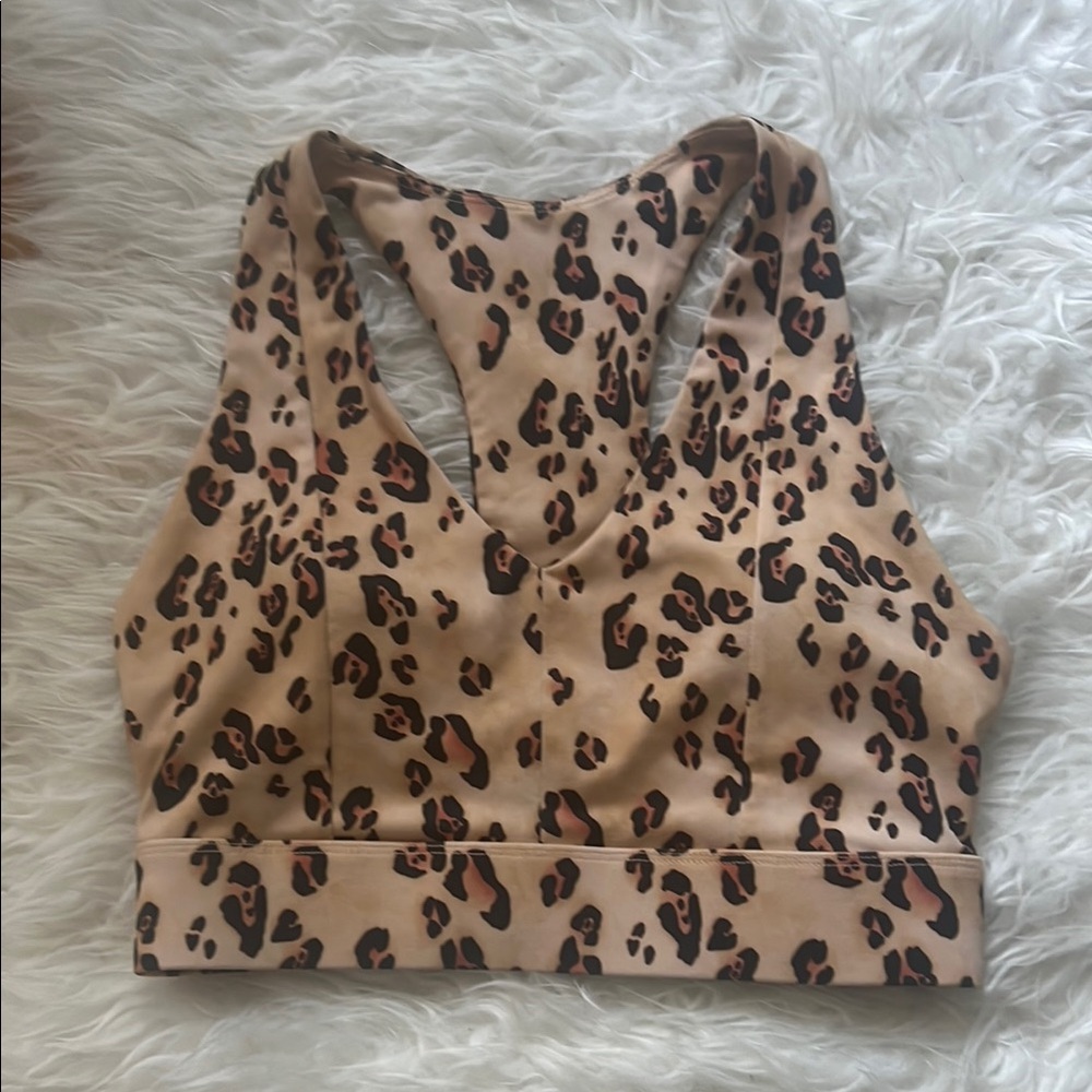 Fabletics Leopard Print Sports Bra
